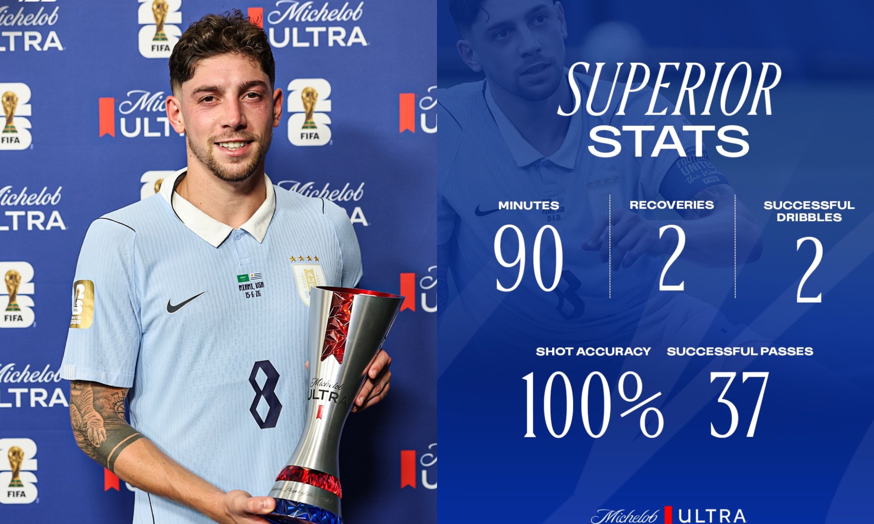 Federico Valverde Jadi MVP di Pertandingan Piala Dunia 2026 antara Arab Saudi vs Uruguay