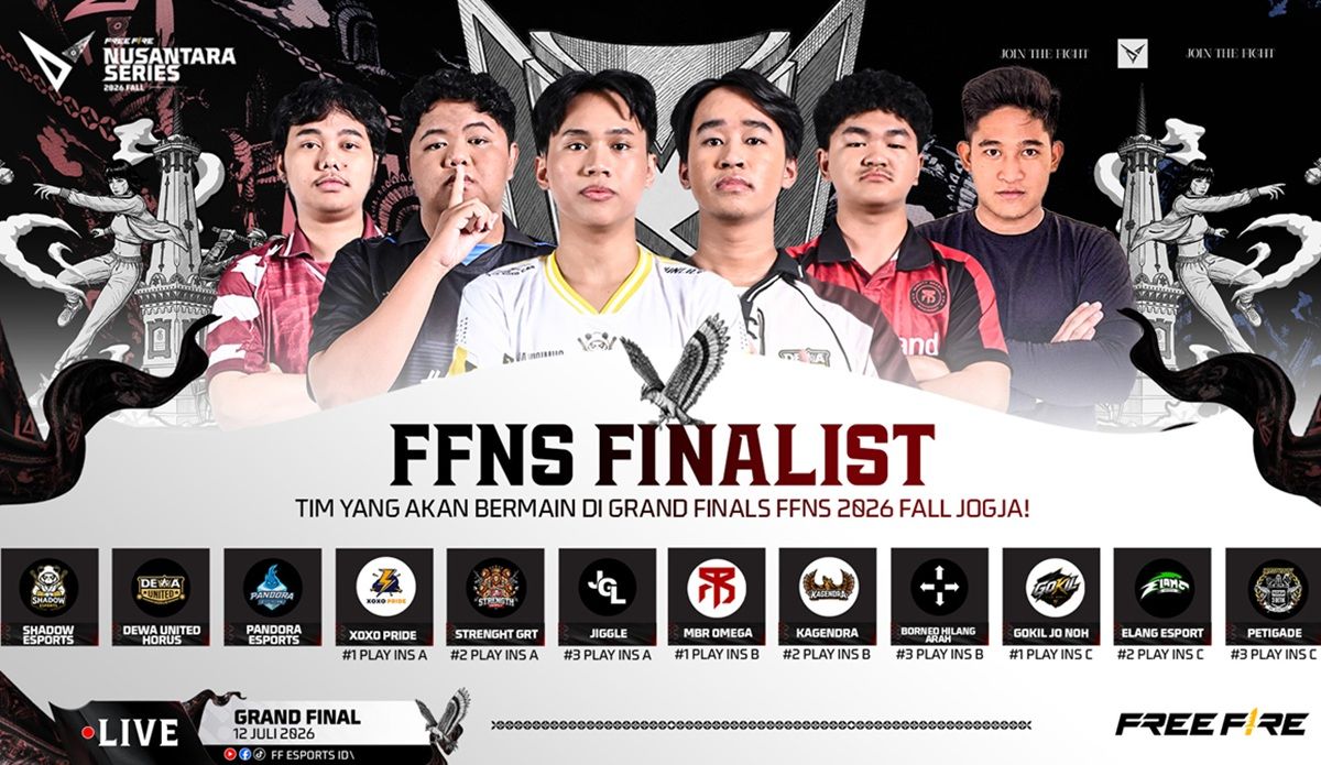 12 Tim Lolos ke Grand Finals FFNS 2026 Fall di Yogyakarta, Vesakha dan Sriwijaya Esports Tersingkir