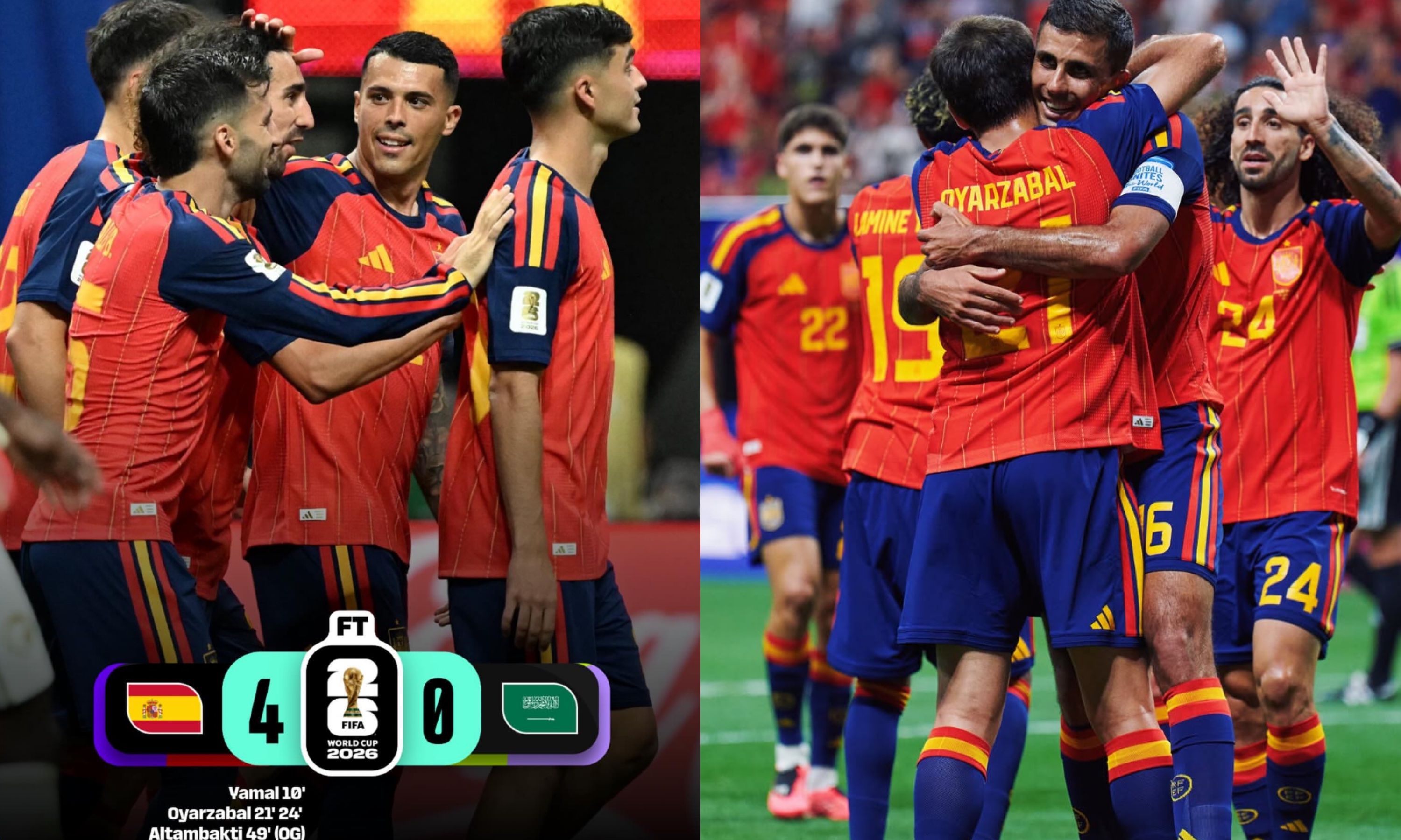 4 Fakta Pertandingan Spanyol vs Arab Saudi di Piala Dunia 2026, La Furia Roja Puncaki Klasemen Grup H!