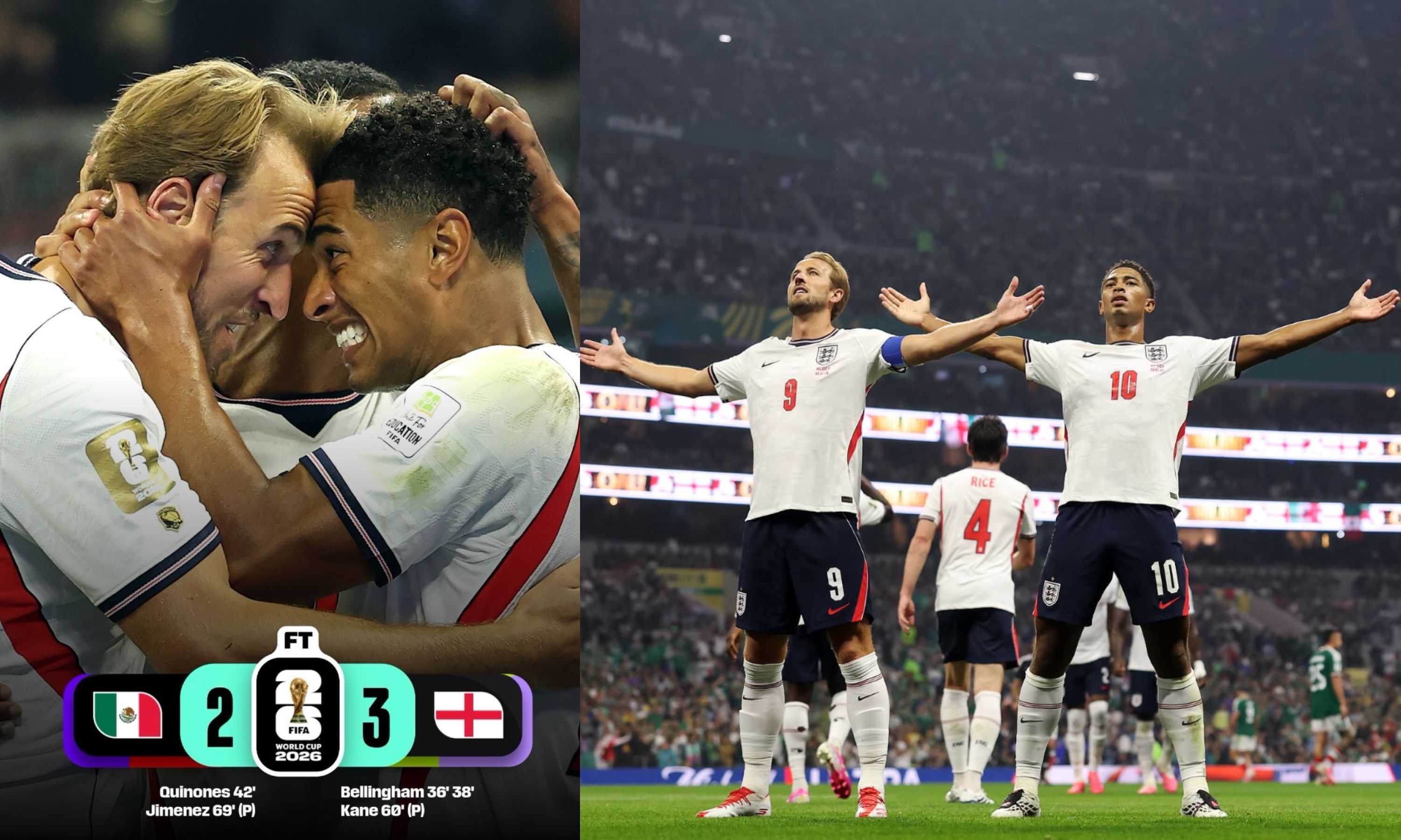 8 Fakta Pertandingan Meksiko vs Inggris di Piala Dunia 2026: Brace Jude Bellingham dan Penalti Harry Kane