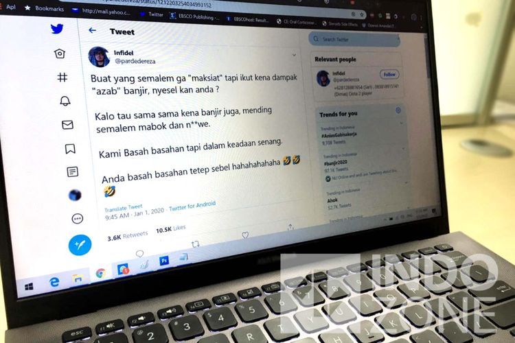 Posting soal Banjir, Komika MLI Diserang Netizen Termasuk Anji