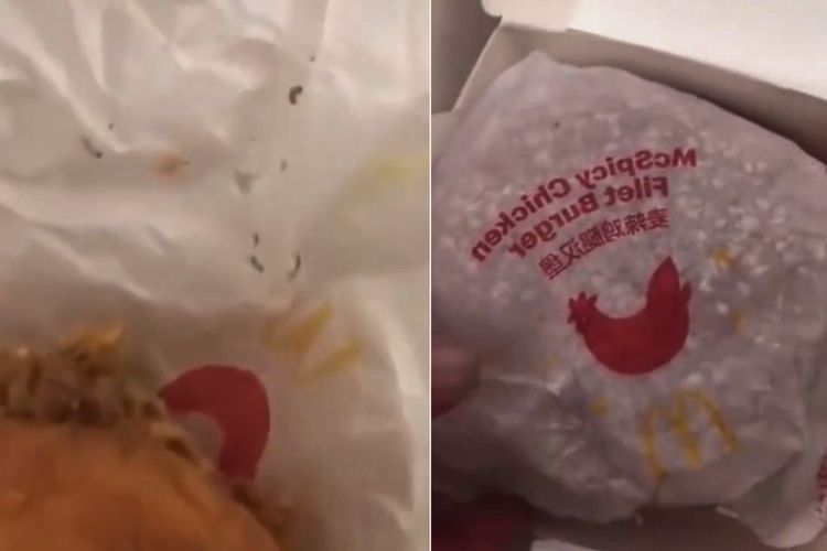 Wanita di China Ini Jijik saat Menemukan Cacing di Burger McDonald's yang Dibelinya