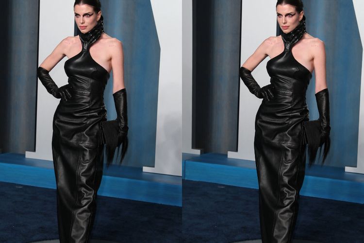 Penampilan Memukau Julia Fox Bawa Tas yang Terbuat dari Rambut Manusia di Piala Oscar