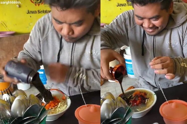 Kasihan tapi Ngakak! Pria Ini Gagal Makan Mie Ayam Enak Gara-Gara Kecap Tumpah Sebotol