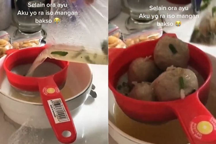 Picky Eater! Cewek Ini Beli Bakso Tapi Pentol dan Seledrinya Disaring dari Kuah