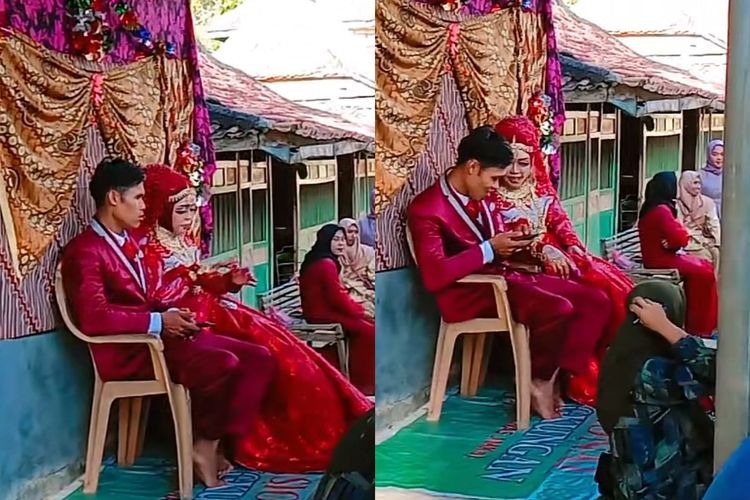 Viral Sepasang Kekasih Gelar Resepsi Sederhana, Pakai Bangku Plastik: Yang Penting Sah