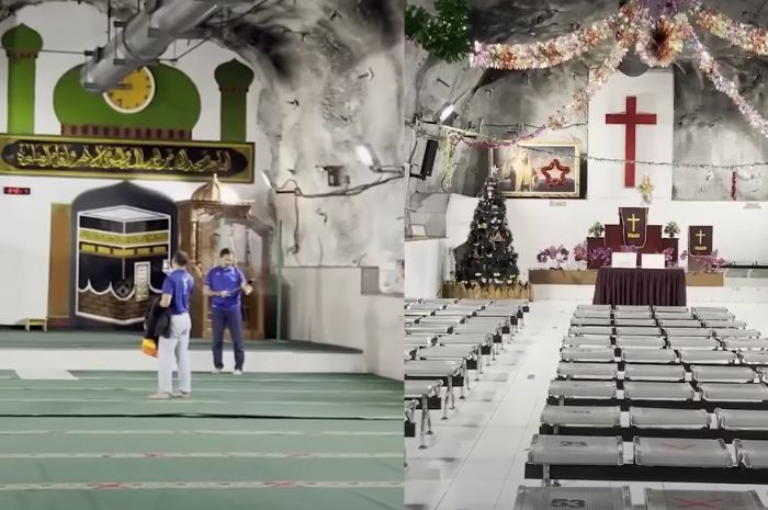 Wow! Masjid dan Gereja Ini Dibangun di Perut Bumi Kedalaman 1.700 Meter