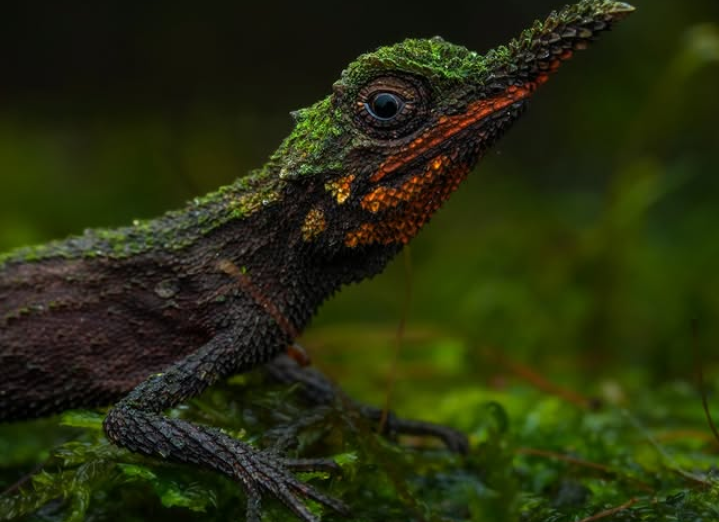 Fakta Menarik Ceratophora Aspera: Kadal Langka yang Berkamuflase Menyatu dengan Alam
