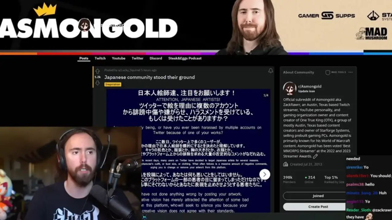 Streamer Asmongold Di-Banned Twitch Setelah Berkomentar Rasis soal Palestina