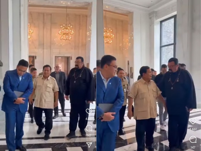 Presiden Prabowo Bertemu Aktor Laga Legendaris Steven Seagal: Akrab Banget