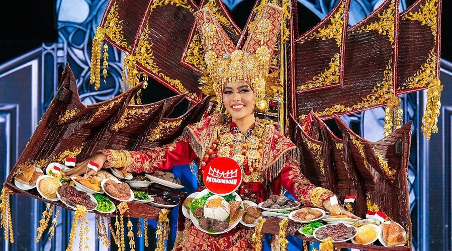 Cantik dan Unik! National Costume Miss Grand Indonesia Isi Menu Masakan Padang