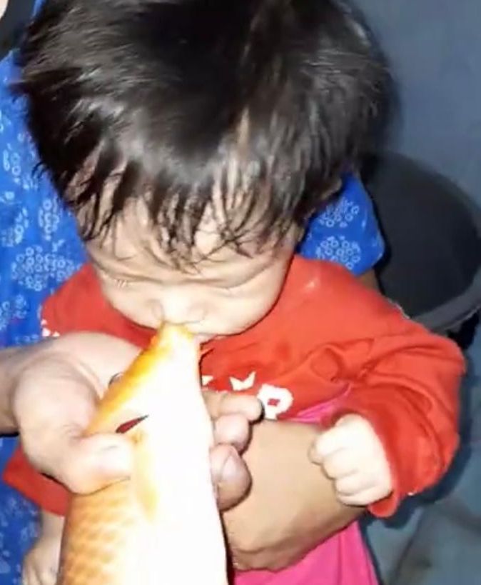 Tega! Bayi Dipaksa Cium Ikan Hidup untuk Atasi Speech Delay, Emang Ngaruh?
