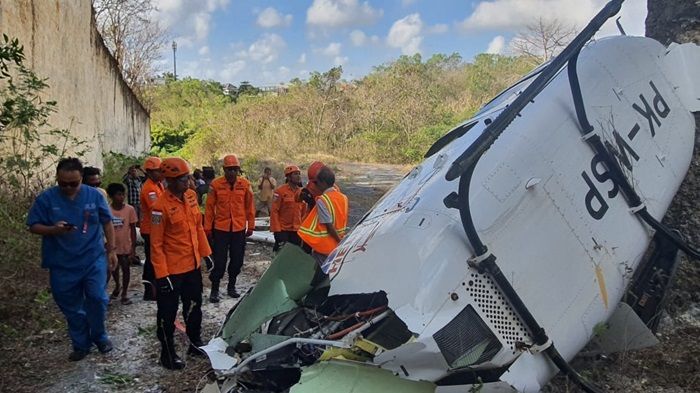 Heli Jatuh Bali, Polisi Pastikan Seluruh Penumpang Selamat